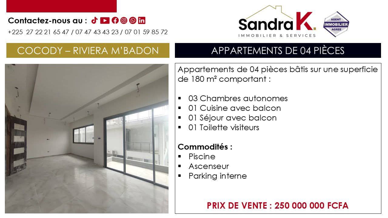 APPARTEMENTS 04 PIÈCES À VENDRE