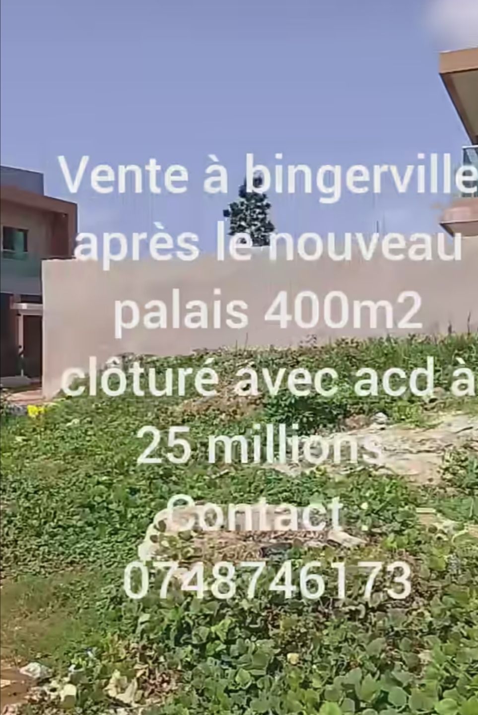 Terrain en vente