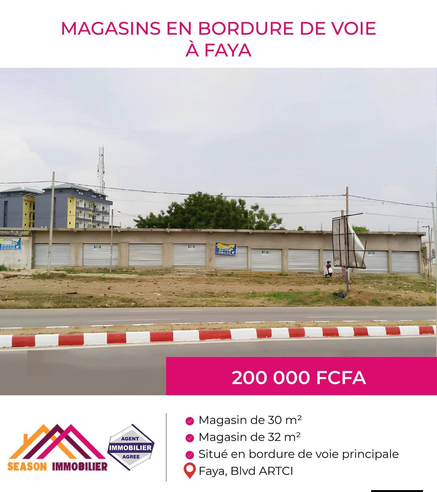 MAGASINS À LOUER 30M2 / 32M2