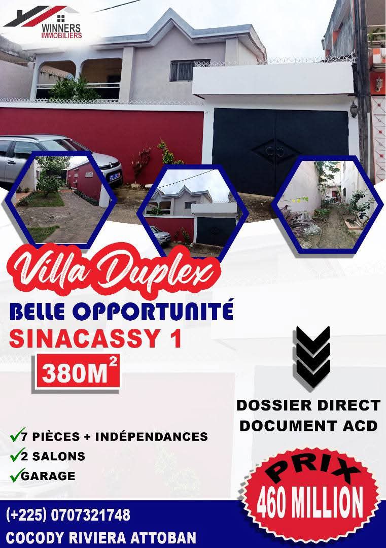 VILLA DUPLEX 8 PIÈCES EN VENTE