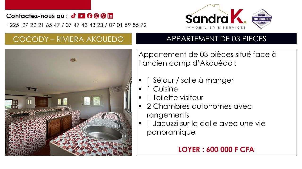 APPARTEMENT 3 PIÈCES À LOUER
